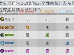太极熊猫阿克琉斯指环全面解析：装备属性深度解读与品质评价