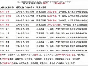 暴打魏蜀吴新区开局攻略：策略阵容与资源利用心得分享