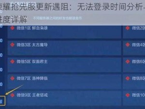 王者荣耀抢先服更新遇阻：无法登录时间分析与更新维护进度详解