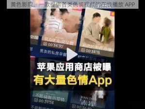 黄色影院，一款提供各类色情视频的在线播放 APP