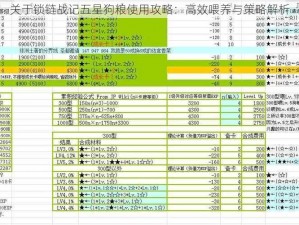 关于锁链战记五星狗粮使用攻略：高效喂养与策略解析