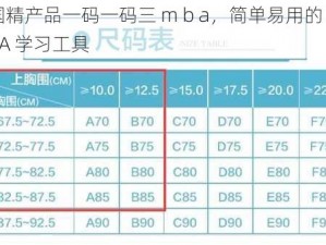 国精产品一码一码三 m b a，简单易用的 MBA 学习工具