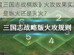 《三国志战棋版》火攻效果实测：是纵火还是灭火？