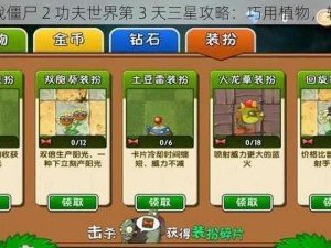 植物大战僵尸 2 功夫世界第 3 天三星攻略：巧用植物，轻松过关