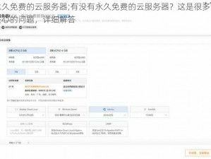 有没有永久免费的云服务器;有没有永久免费的云服务器？这是很多创业者和开发者关心的问题，详细解答