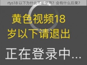 rtys18 以下为什么不能使用？会有什么后果？