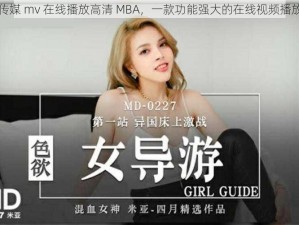 麻花传媒 mv 在线播放高清 MBA，一款功能强大的在线视频播放平台