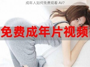 成年人如何免费观看 AV？