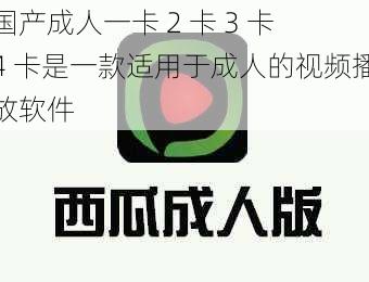 国产成人一卡 2 卡 3 卡 4 卡是一款适用于成人的视频播放软件