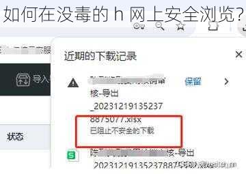 如何在没毒的 h 网上安全浏览？
