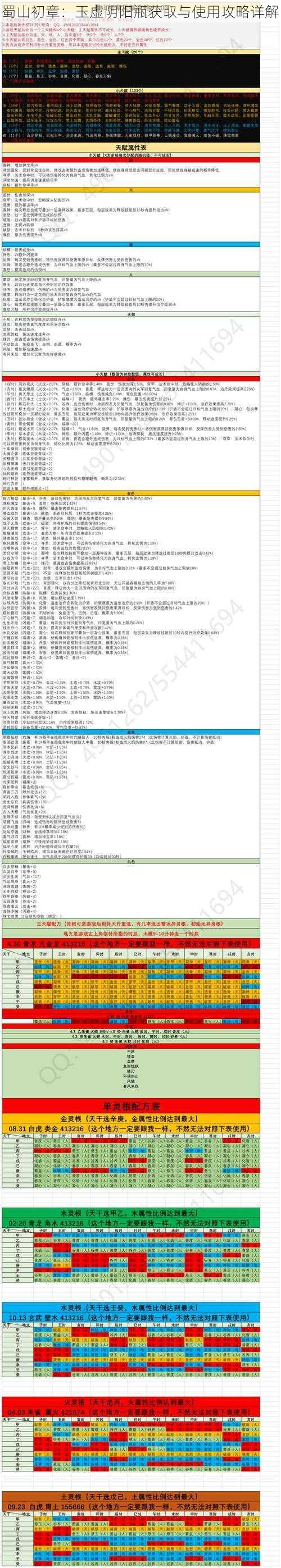 蜀山初章：玉虚阴阳瓶获取与使用攻略详解