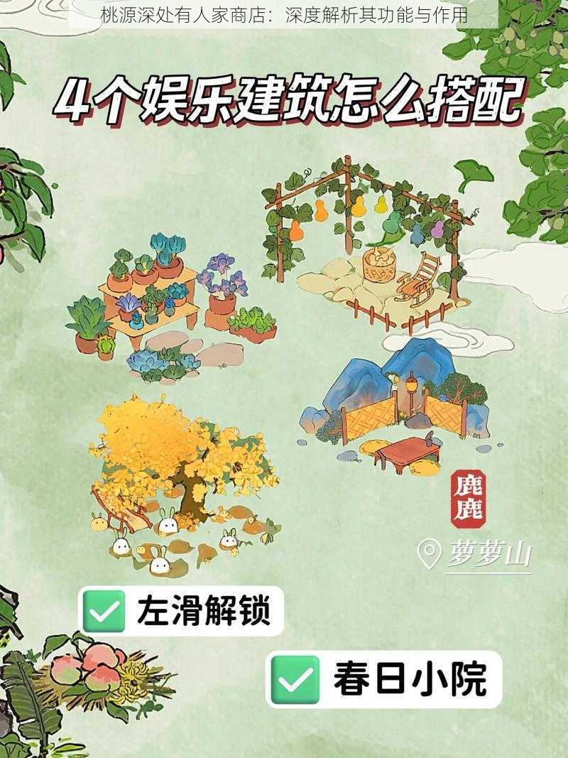 桃源深处有人家商店：深度解析其功能与作用