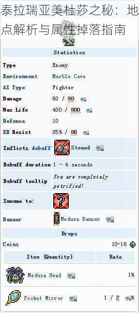 泰拉瑞亚美杜莎之秘：地点解析与属性掉落指南