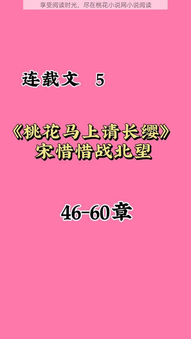 享受阅读时光，尽在桃花小说网小说阅读