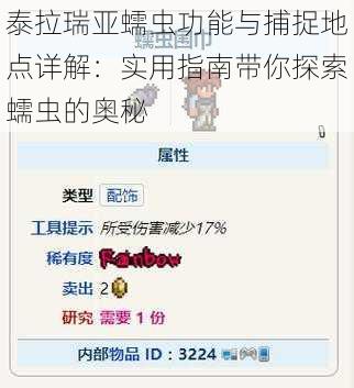 泰拉瑞亚蠕虫功能与捕捉地点详解：实用指南带你探索蠕虫的奥秘