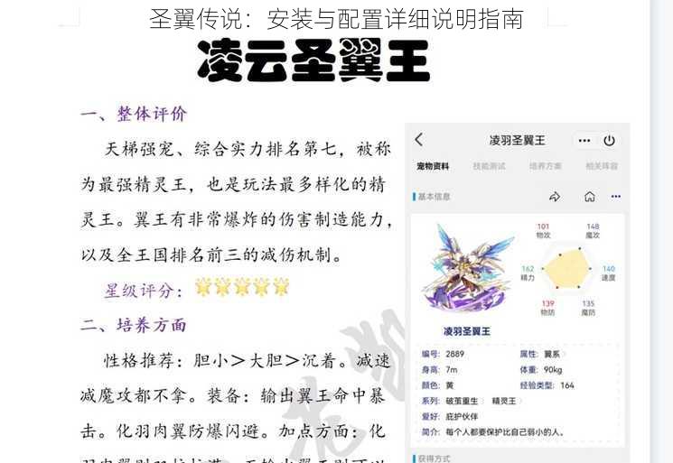 圣翼传说：安装与配置详细说明指南