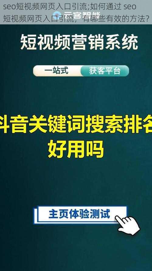 seo短视频网页入口引流;如何通过 seo 短视频网页入口引流，有哪些有效的方法？