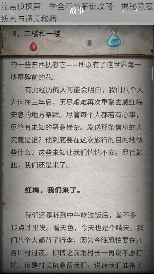 流言侦探第二季全章节解锁攻略：揭秘隐藏线索与通关秘籍