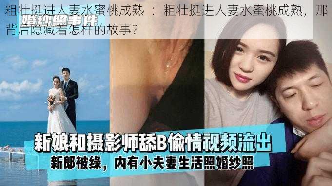 粗壮挺进人妻水蜜桃成熟_：粗壮挺进人妻水蜜桃成熟，那背后隐藏着怎样的故事？