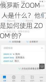 俄罗斯 ZOOM 人是什么？他们是如何使用 ZOOM 的？