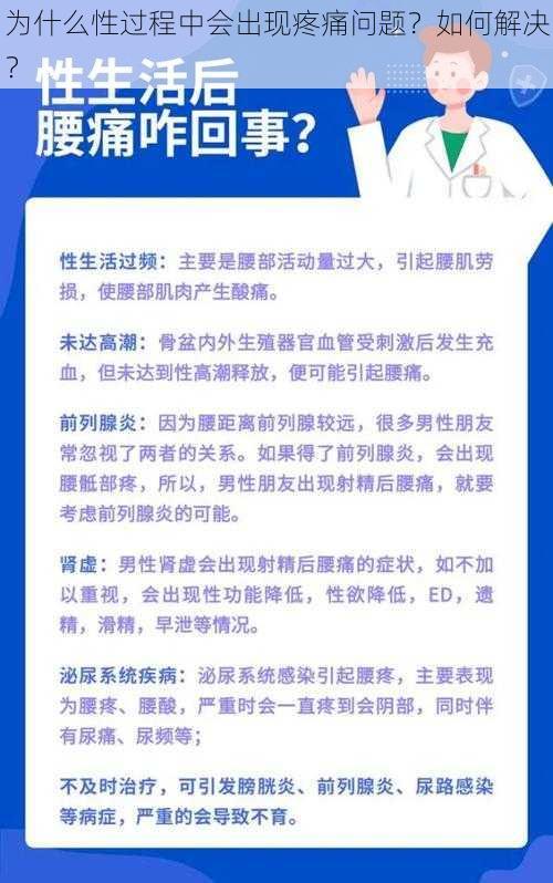 为什么性过程中会出现疼痛问题？如何解决？