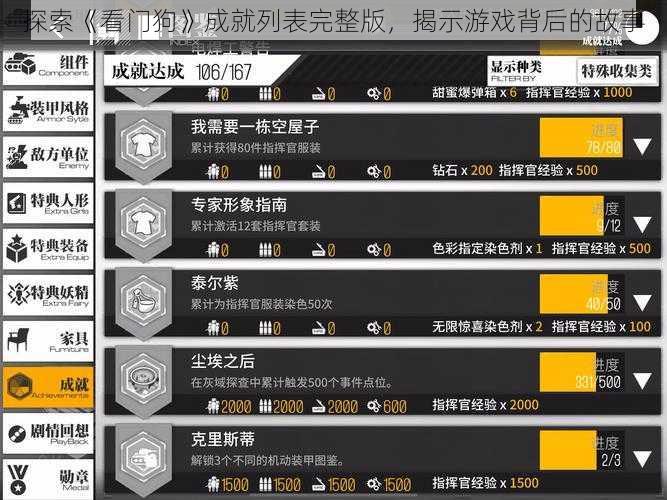 探索《看门狗》成就列表完整版，揭示游戏背后的故事