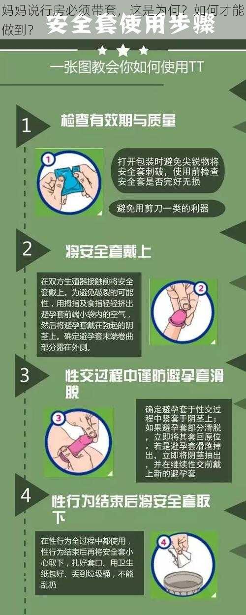 妈妈说行房必须带套，这是为何？如何才能做到？