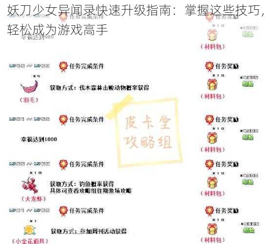 妖刀少女异闻录快速升级指南：掌握这些技巧，轻松成为游戏高手