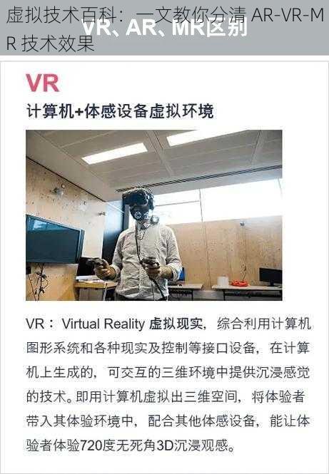 虚拟技术百科：一文教你分清 AR-VR-MR 技术效果