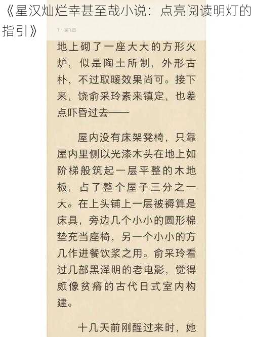 《星汉灿烂幸甚至哉小说：点亮阅读明灯的指引》