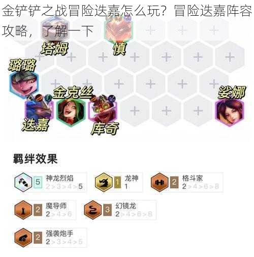 金铲铲之战冒险迭嘉怎么玩？冒险迭嘉阵容攻略，了解一下