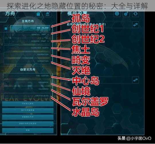 探索进化之地隐藏位置的秘密：大全与详解
