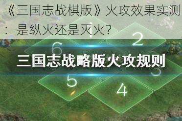 《三国志战棋版》火攻效果实测：是纵火还是灭火？