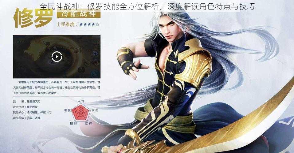 全民斗战神:修罗技能全方位解析,深度解读角色特点与技巧